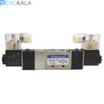 شیر برقی پنوماتیک 5/3 وسط بسته سایز 1/4 برند سانگو